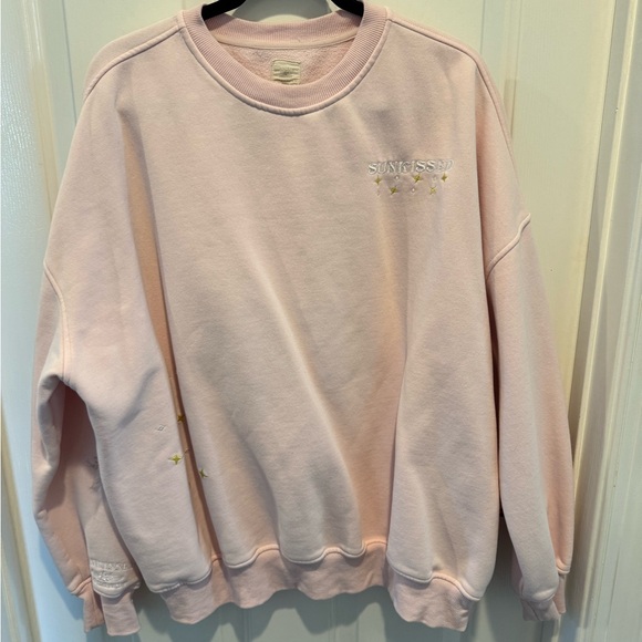 Sunkissed Coconut Light Pink Embroidered Camper Sweatshirt Size XXL - Picture 2 of 15